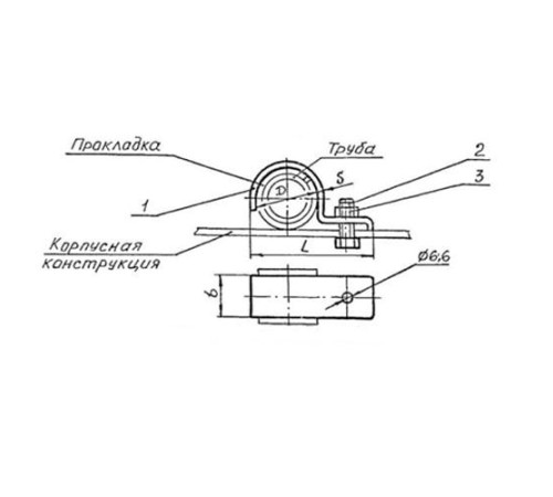 Подвески судовых трубопроводов. Тип 6