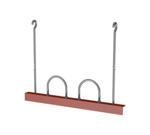 Подвеска двух труб на опорном уголке