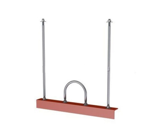 Подвеска одной трубы на опорном уголке