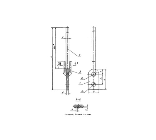Тяги с серьгой для подвесок трубопроводов