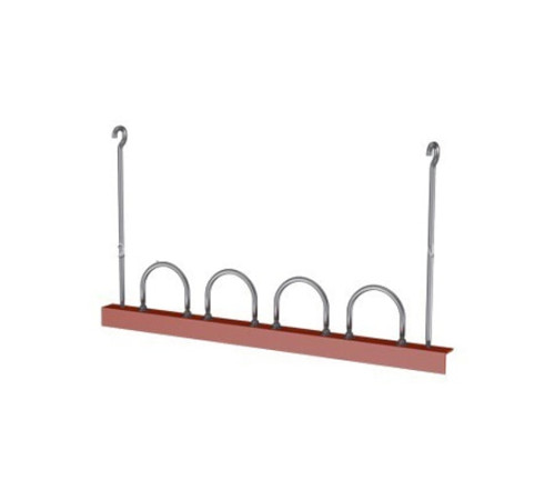 Подвеска четырех труб на опорном уголке