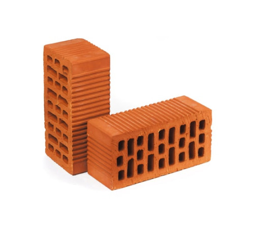 Облицовочный силикатный пустотелый полуторный рифленый кирпич