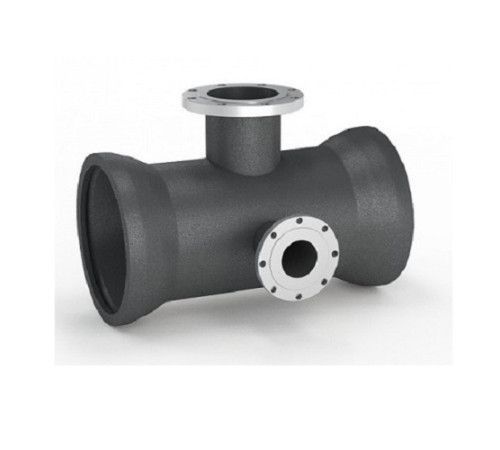 Тройники раструб-фланец с пожарной подставкой чугунные в Минске