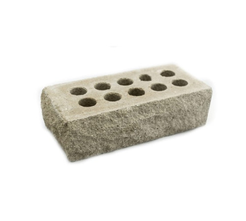 Облицовочный силикатный пустотелый одинарный рельефный кирпич