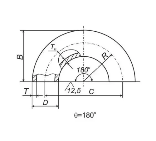 Отводы 180° ВУС в Минске для трубопроводов