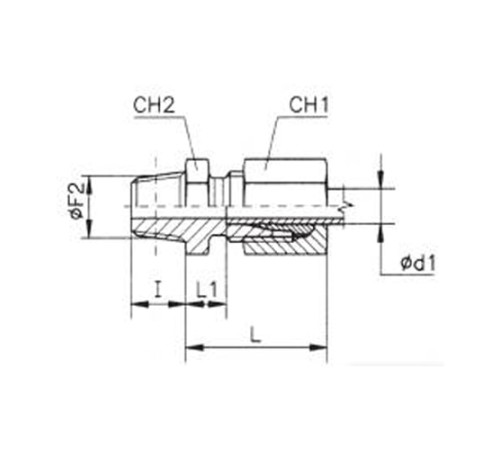 Штуцер ввертный с конической резьбой (ш-ш) TN93