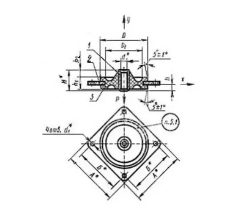 Амортизаторы приборные резинометаллические пластинчатые в Минске