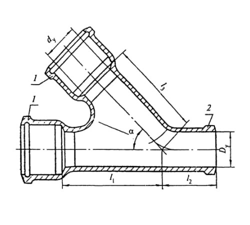 Косые чугунные тройники 60 градусов в Минске