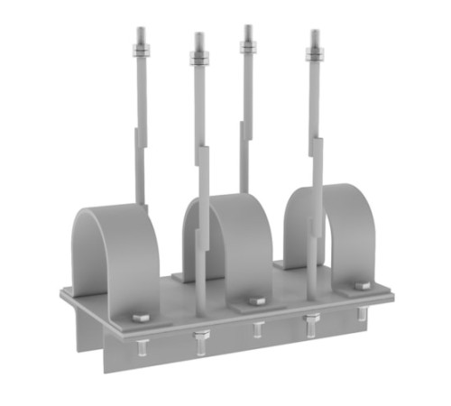 Однорядная подвеска со сплошным основанием и двумя тягами