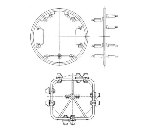Переходные зажимы типа ПП для перехода с 5 на 4 и на 8 проводов