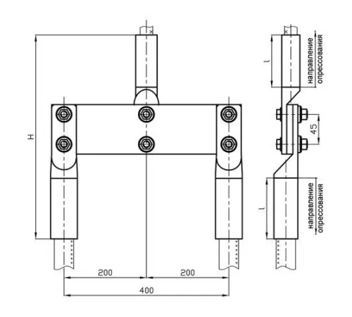 Переходные зажимы типа ППТ для перехода с 1 провода на 2