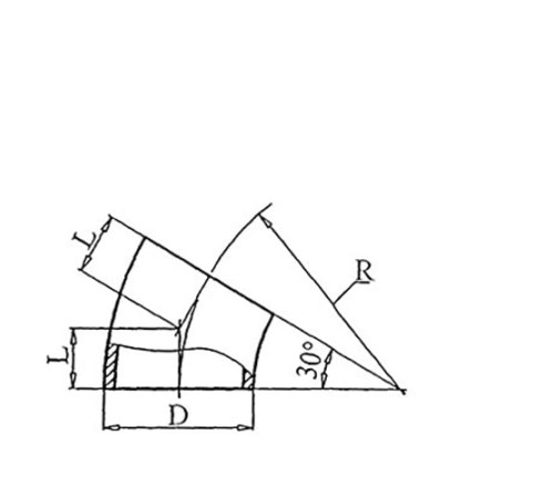 Теплоизоляционные отводы 30 градусов