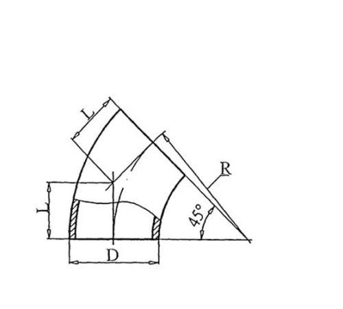 Теплоизоляционные отводы 45 градусов