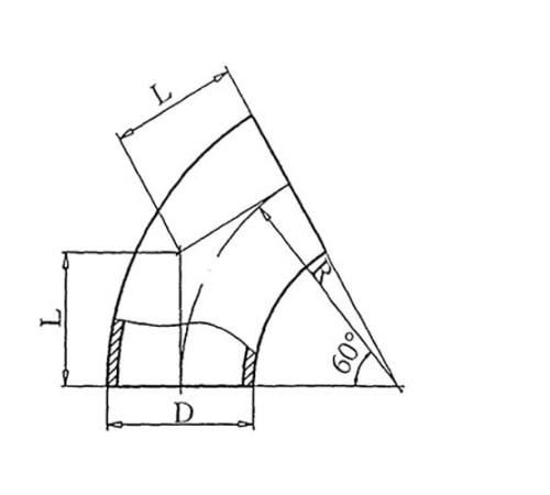 Теплоизоляционные отводы 60 градусов
