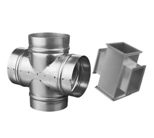 Крестовина воздуховода оцинкованная