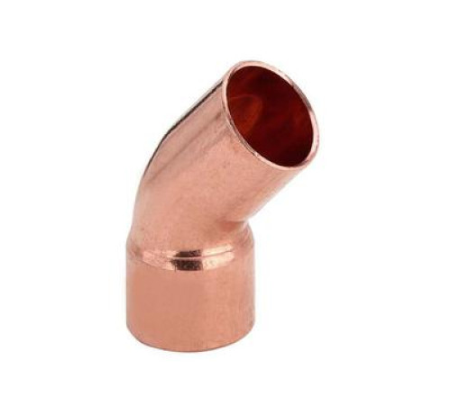 Медный однораструбный отвод 45
