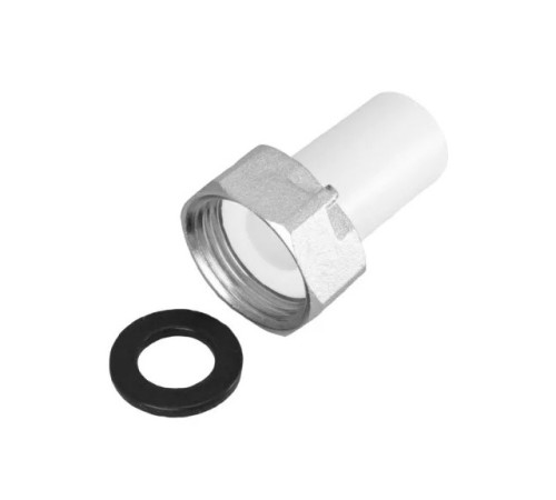 Штуцер ПП полипропиленовый с накидной гайкой