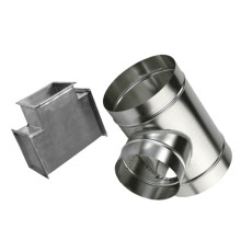 Тройник вентиляционный оцинкованный