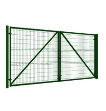 Ворота распашные из 3D сетки