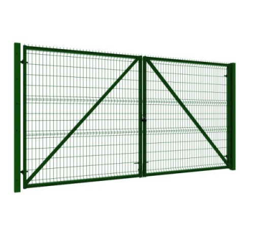 Ворота распашные из 3D сетки